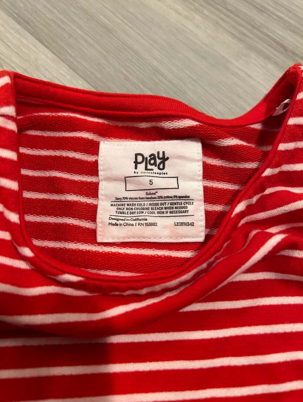 Little Sleepies Play Candy Red Patch Pocket Dress - Picture 3 of 4